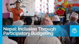 Participatory Budgeting in Nepal for Green, Resilient, Inclusive Development