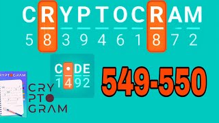 CRYPTOGRAM Word Logic Puzzles level 549 550