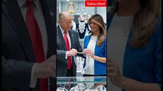 Trump Gift Diamond Necklace on her Birthday #viralreels #trump #news #youtube #shorts #usa #youtuber