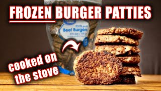 How To Cook: Frozen Burger Patties on the Stove | in a pan