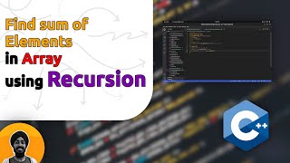 Sum of elements in Array using Recursion - C++ | JitCode