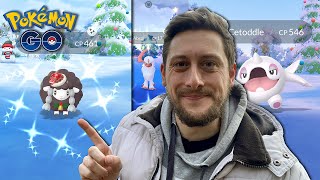 *SHINY Costume Wooloo* CAUGHT \u0026 Shiny Cetoddle Quest Grind! Pokemon GO Winter Holiday's Part 2