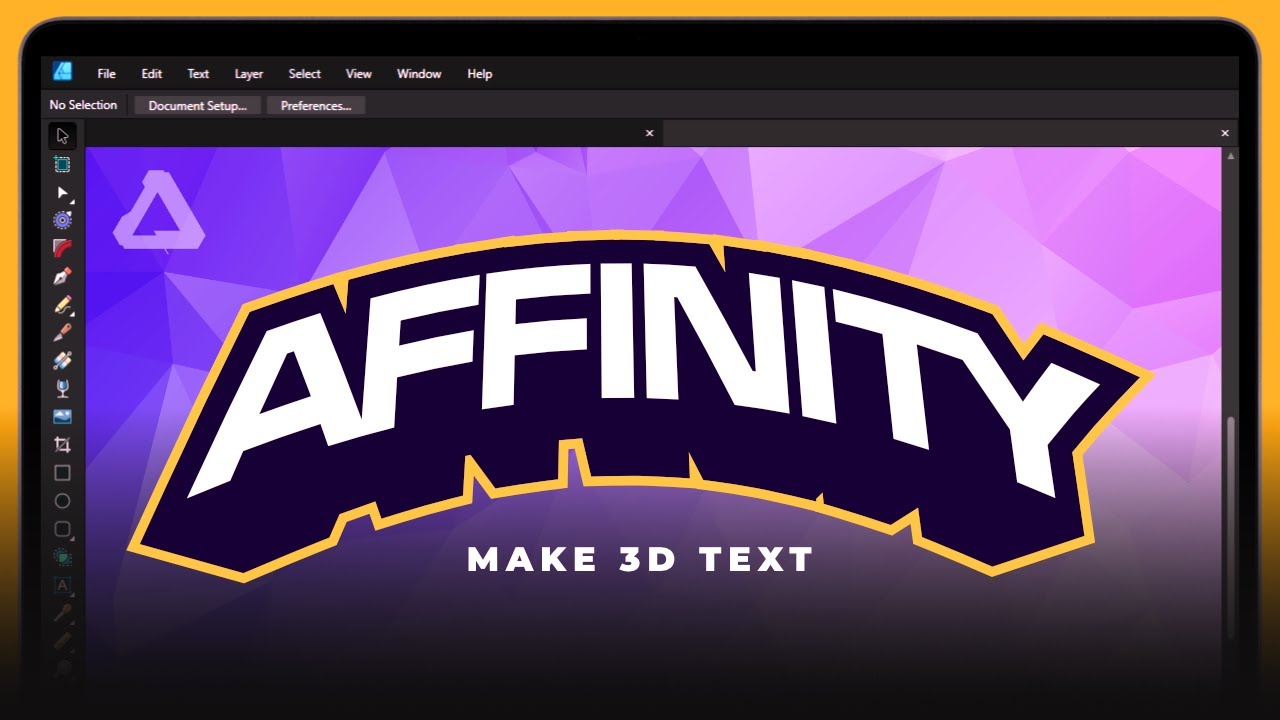 Create 3d Text Emblems With Affinity Designer 2 0 Youtube