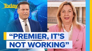 Karl’s fiery exchange with Queensland Premier over youth crime crisis | Today Show Australia