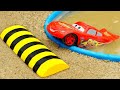 Cars falls in Water - Lightning Mcqueen be careful - Rescue squad Mater