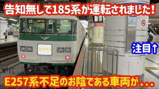 【本当はこんな事には…】国鉄型の185系と意外すぎる車両がまさかの目的で運転されました！