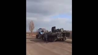 Ukraine gypsy steals a russian tank 😄