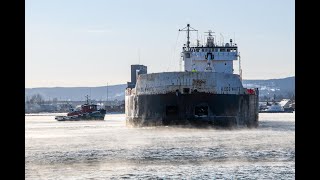 Amazing just how well that Horn Carries! The H Lee White's Final Duluth Departure for the season!