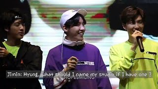 [ENG SUB] 180603 BTS suggest the name of Jimin \u0026 Jin future own music studio