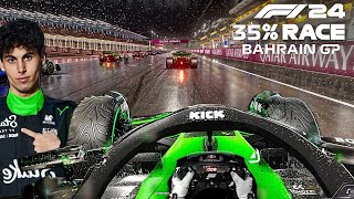 Gabriel Bortoleto Kick Sauber C44 - 35% Race Bahrein GP | F1 24 Fanatec Wheel Gameplay