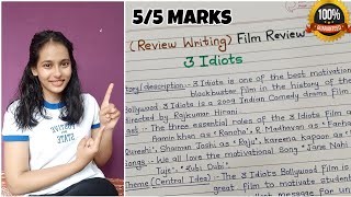 Film review Class 12 | Film review writing | Film review format /Film review for class 12 /3 Idiots