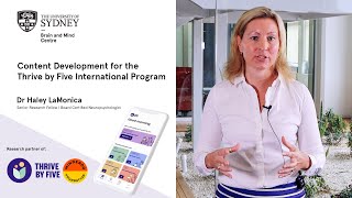 Thrive by Five International Program - Content development process