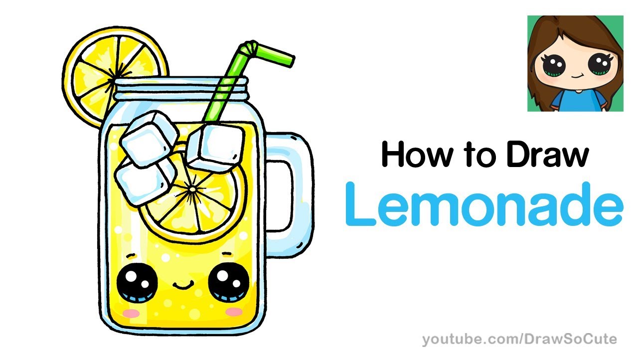 How To Draw Lemonade Easy And Cute Youtube