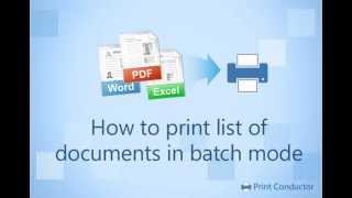 How to Print Documents in Batch Mode