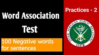 Word Association  Test(WAT) Practice for issb-Part 2