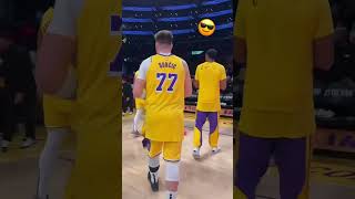 Luka’s first game as a Laker in under 60 seconds! #luka #nba