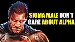 Sigma Male Don't Care Alpha Male Exist