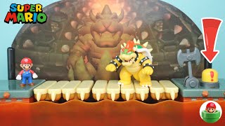 Mario toy. I assembled the final stage of Bowser's Castle! Drop the bridge and defeat Bowser!