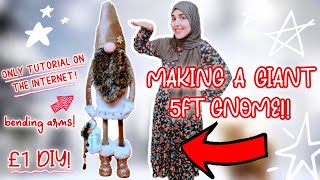 so.. I MADE A GIANT 5FT LIFESIZE GNOME! HERE'S HOW TO DIY!