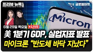 美 1분기 GDP, 실업지표 발표. 마이크론 \