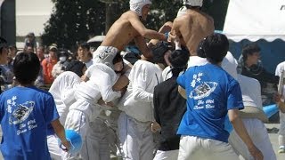 2014 開成学園運動会 騎馬戦 準決勝 青×赤 1 | Cavalry Battle. Sports day in Japan.