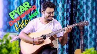 Pyar Deewana Hota Hai - Kati Patang on acoustic guitar - Rajesh Khanna, Asha Parekh - cover