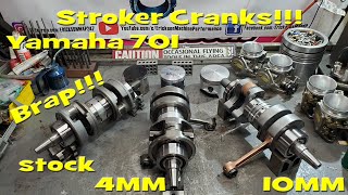 Stroker Cranks!!!! Yamaha 701 61x / 62t Superjet cranks. There is no replacement for displacement !