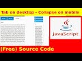 Ep71 - Tab on Desktop Accordion on mobile - Javascript Source Code