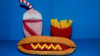 3D Origami Fries tutorial || DIY paper Fries