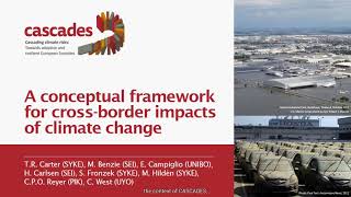 Professor Tim Carter presents CASCADES' conceptual framework of cascading climate impacts