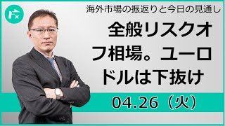 【FX】全般リスクオフ相場。ユーロドルは下抜け