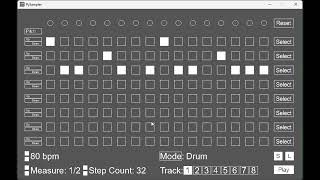 Pygame Drum Machine/Sampler
