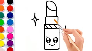 How to Draw a cute Lipstick || Draw Cute Things