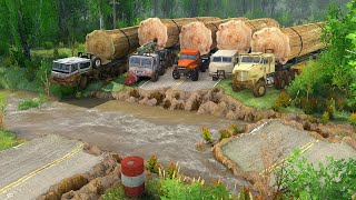 The Five Most Dangerous Logging Trucks in the World - Spintires Mudrunner 2018