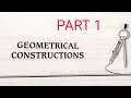 Geometrical Constructions Part1//Bisecting a Line//Bisecting an Arc//Dividing a Line into EqualParts