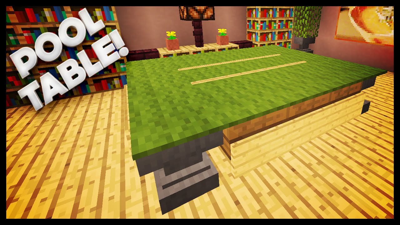 Minecraft How To Build A Pool Table Youtube