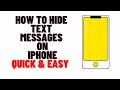 How to hide text messages on iPhone,how to hide text messages on iphone lock screen