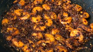 Burmese food recipes Spicy Fried Shrimp Recipe ပုဇွန်အစပ်ကြော်.🍤