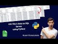 Send Data From CSV File to SQL Database