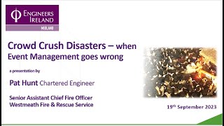 Crowd Crush Disasters:  When Event Management goes wrong