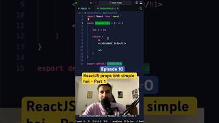 ReactJS Props Explained for beginners 😀 #reactjs #reactjstutorial