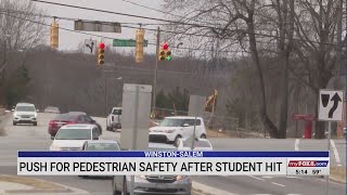 Push for pedestrian safety in Winston-Salem after student hit