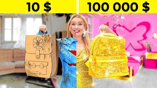 RICH VS BROKE STUDENT || Must Have Gadgets For Parents! Expensive vs Cheap DIYs by 123 GO! FOOD