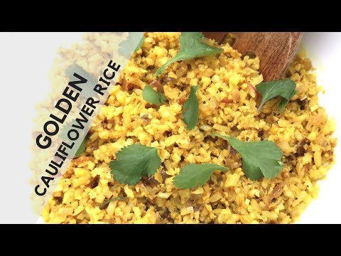 Golden cauliflower rice with garden vegetables recipe