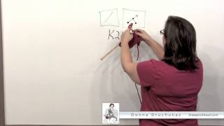 Basic Knitting Techniques - K2Tog Example