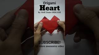 How to make a paper love - easy origami heart #SHORTS