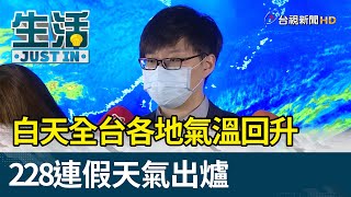 白天全台各地氣溫回升  228連假天氣出爐【生活資訊】