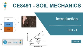 CE8491 - Soil Mechanics - Unit 1 -  Lecture 1 - Introduction of soil mechanics - Tamil