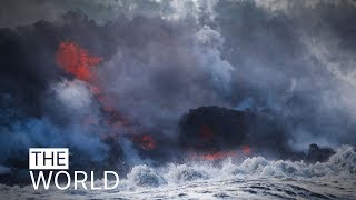 Lava bomb filmed hurtling through roof of boat, injuring tourists in Hawaii