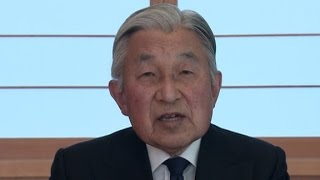 Japan Emperor Akihito delivers historic speech